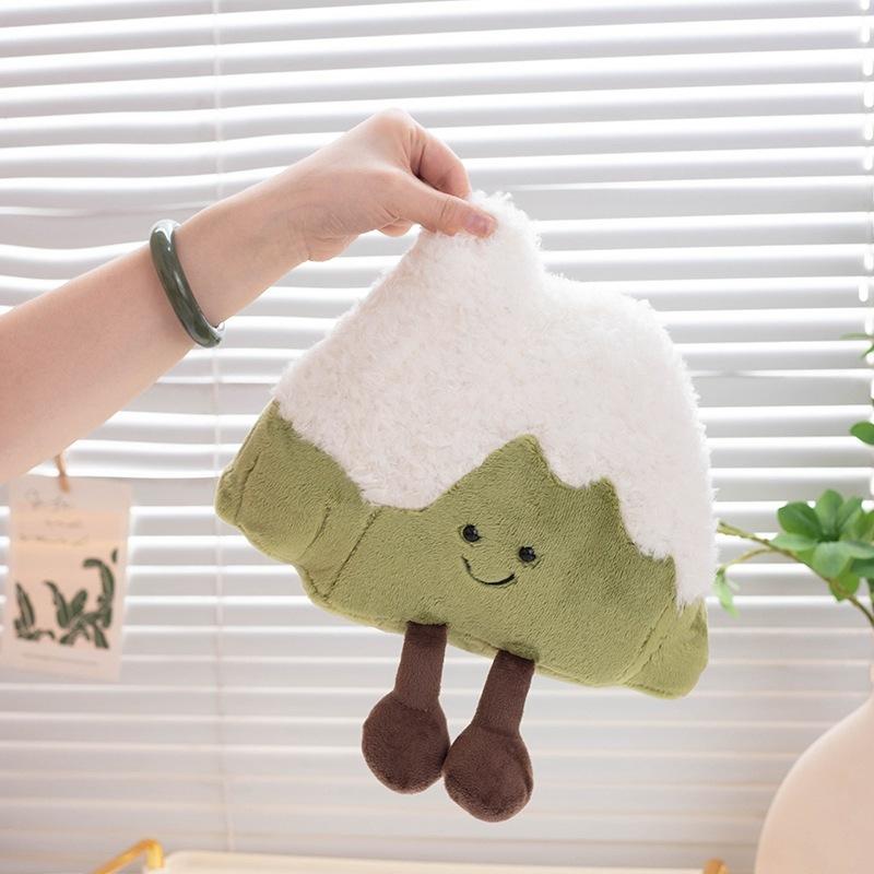 Apricot Lamb 30cm Snow Mountain Plush Pillow Creative Simulation Home Decoration Cute Pet Plush Doll Holiday Gift