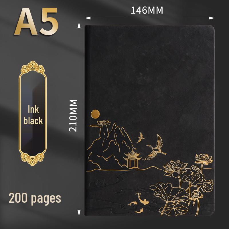 Retro A5 Büro Business Notizbuch - Schreibwaren Geschenkset im chinesischen Stil