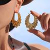 Pendientes Geométricos Exagerados Huecos para Mujer Estilo Metálico Versátil Joyería de Nicho INS Europea y Americana Personalidad