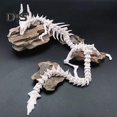 Drachenknochen Ornament 3D-Druck Bewegliche Gelenke Bespielbare Kreatur Figur Auto Heimdeko Tischspielzeug Weihnachts-Halloween-Geschenk Figur