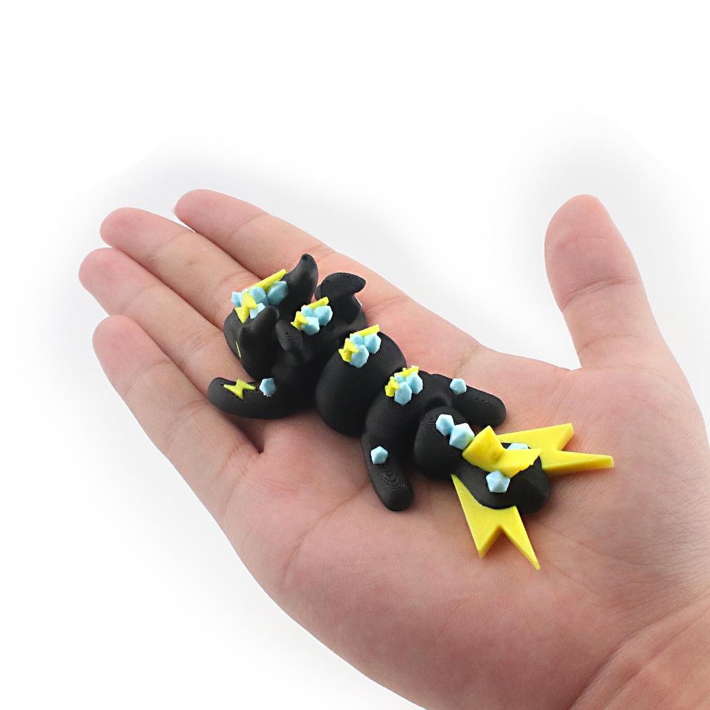 3D Printed Lightning Dragon, With Movable Joints, Collecting And Displaying Art Pieces, And Complex Designed Dragon Toys
