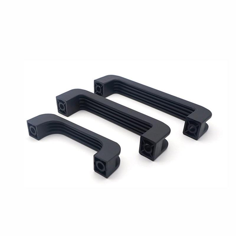 Nylon Zuggriff Schwarzer Kunststoff Quadratischer Griff Industrielle Ausrüstung Werkzeugkasten Werkzeugmaschine Kunststoffgriff Lochabstand 120/130/160/180mm