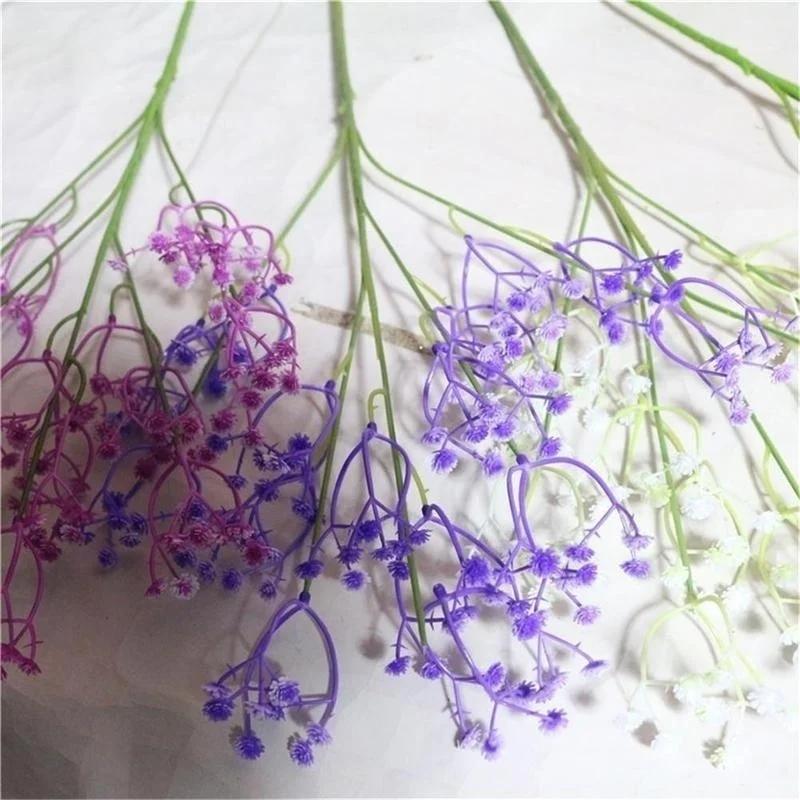 One Artificial Plaster Lavender Magnolia False Silk Wedding Party Bouquet Multicolor Home Decoration