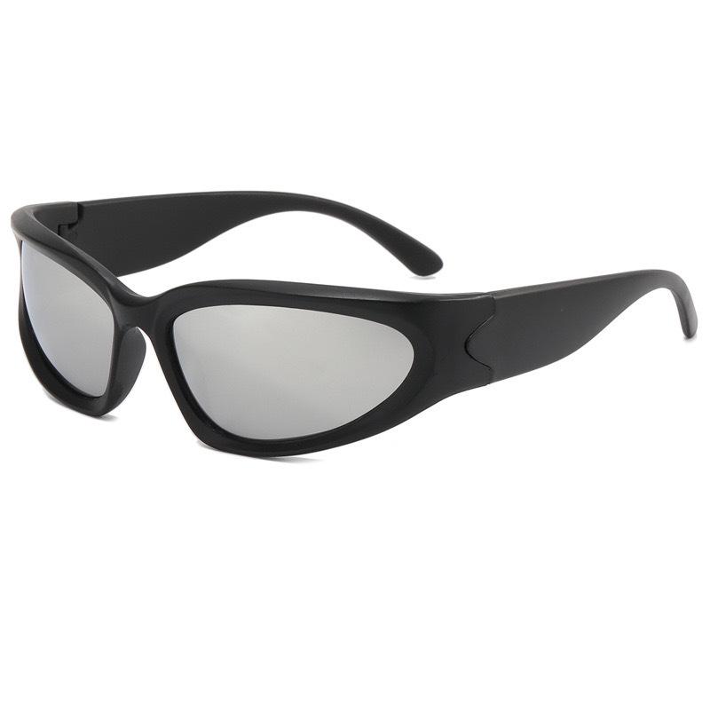 Lunettes de soleil futuristes Cyberpunk à monture étroite: Style Sportif Millennial Y2K avec Protection Solaire Européenne et Américaine