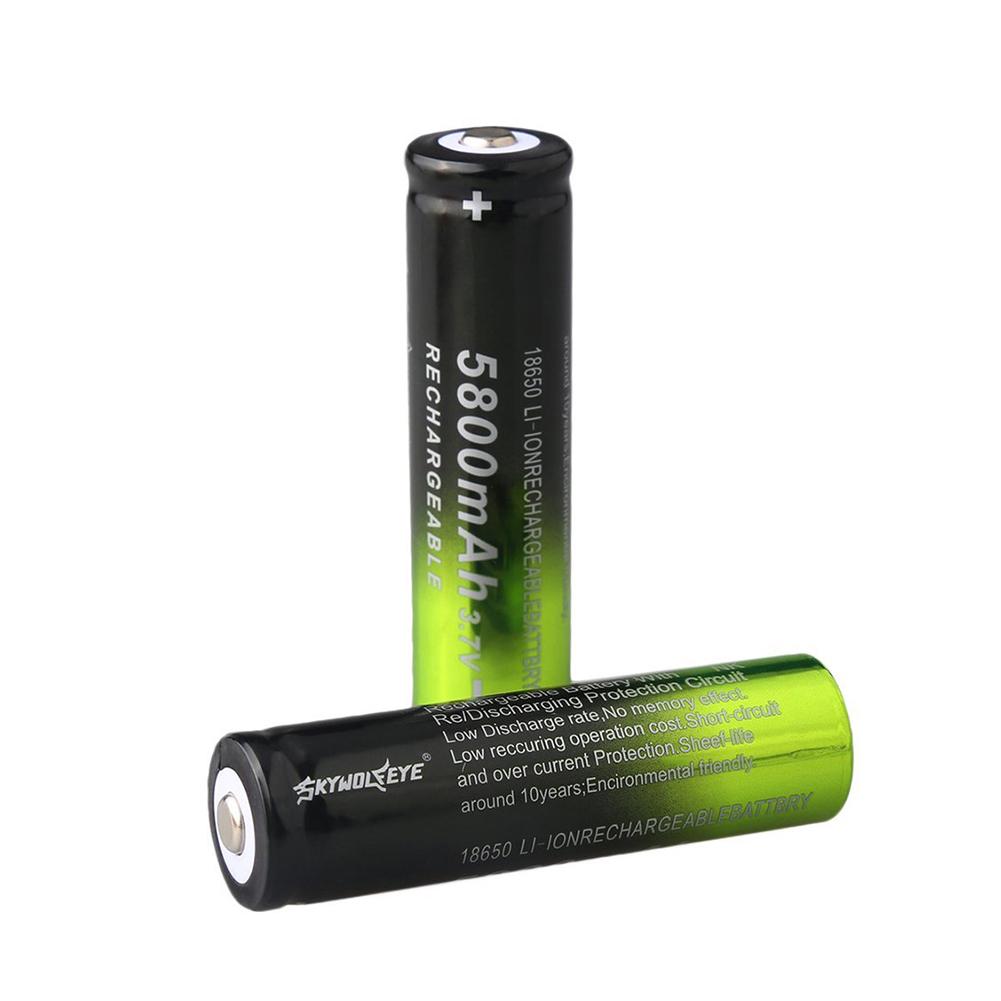 5800mAh Large Capacity Cylindrical Button Top Li-ion Rechargeable Batteries for Flashlight 3.7V Lithium ion Battery 4Pcs 18650 Rechargeable Battery Camera RC Car Electronic Devices