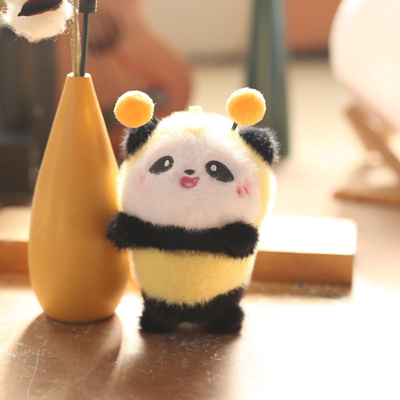 Cute Cute Drag Bee Panda Pendant Plush Toy Doll Bag Hanging Decoration Keychain Doll Doll Doll