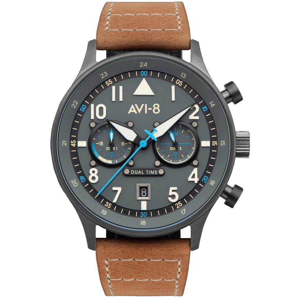 AVI-8 Hawker Hurricane Carey Dual Time Orissa Grey Dial Quartz AV-4088-04 Men's Watch