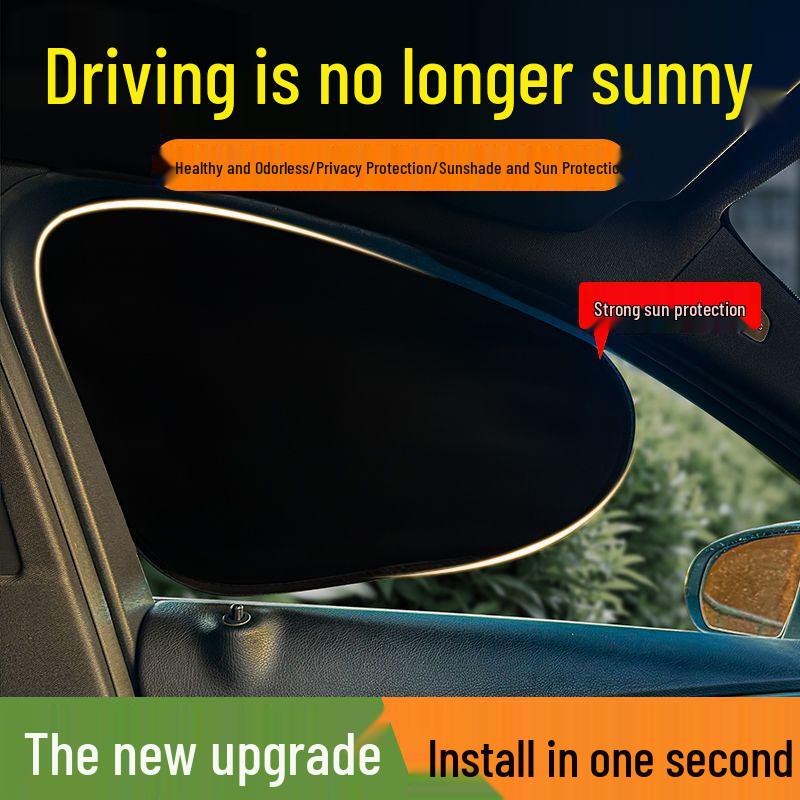 

Sui Tu Car Black Static Cling Vinyl Sunshade - Heat Insulation Side Window Visor