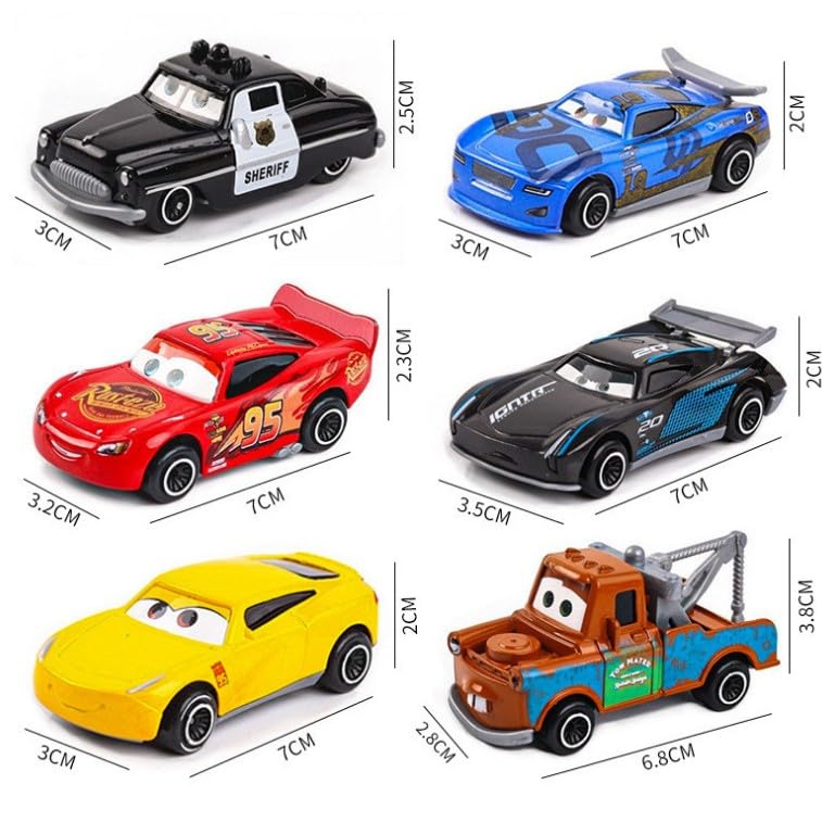 Cars toys, miniature cars, Disney Pixar figures for children, race cars, Cruz Ramirez, Lightning McQueen, super alloy