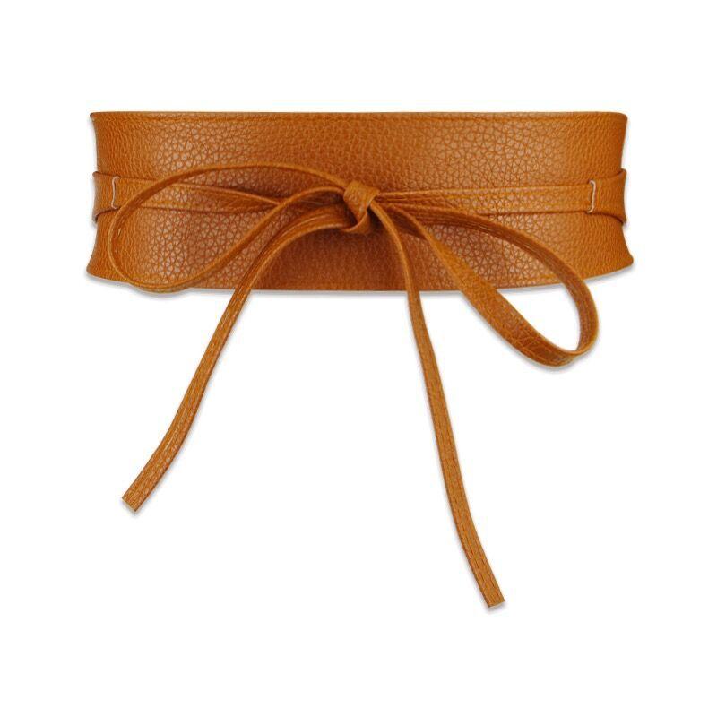 Belts bind Wide belt bowknot dress Cummerbunds (women’s) Leather Waistbanddecorate