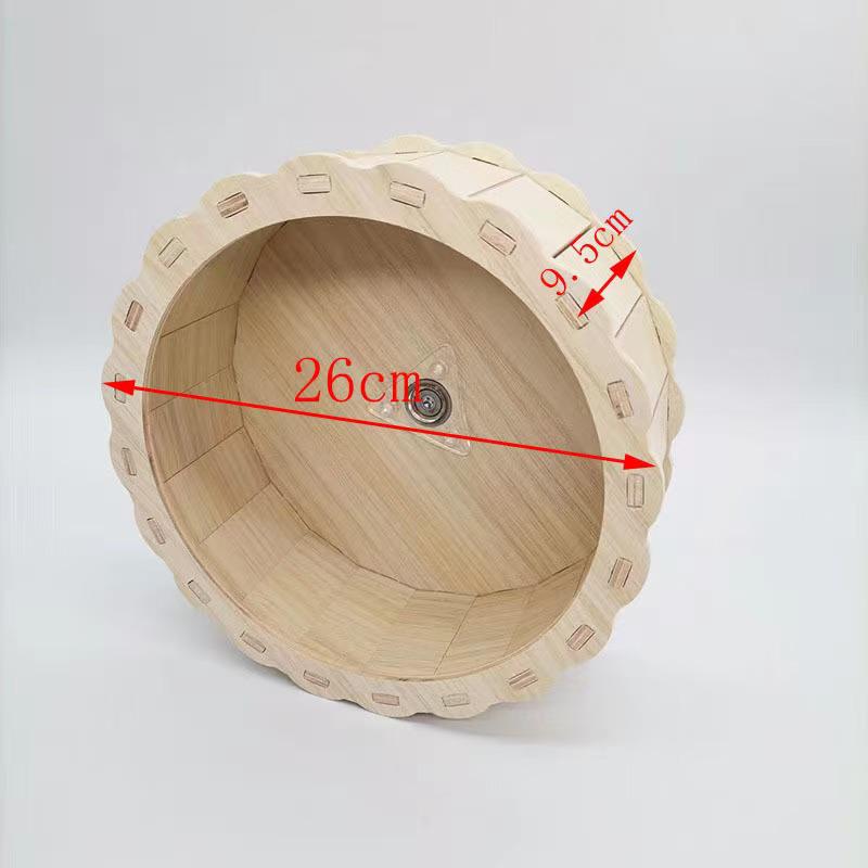 Massivholz-Laufrad für Hamster und Igel - Goldhamster Spielzeug, Holzroller