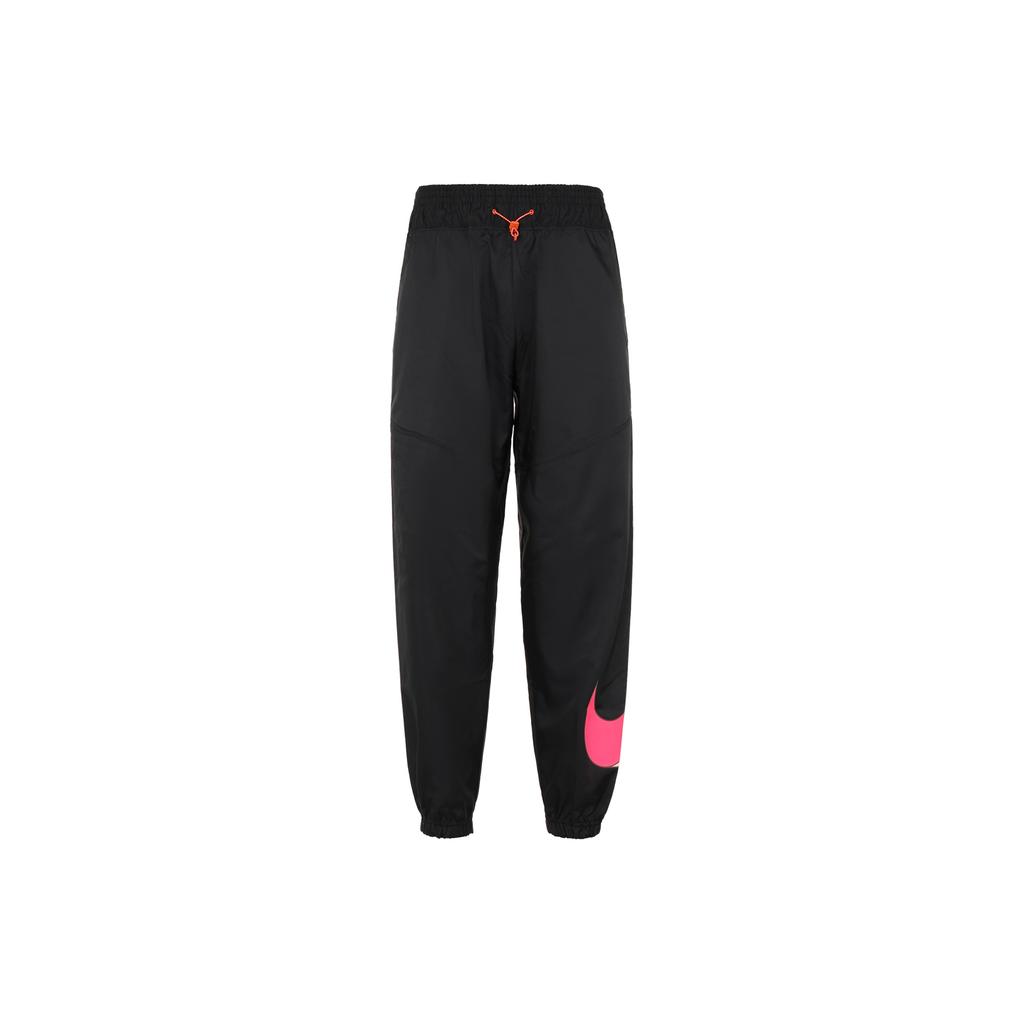 Nike Lina RN Transparentes Rosa Großer Haken Kordelzug Lässige Strick Sporthose Damen Hose Schwarz CZ8665-010