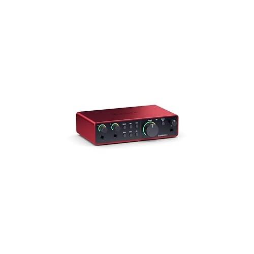 Focusrite Scarlett 2i2 4th Generation USB Audio Interface for Recording, Songwriting, Streaming, and Podcasting - All the software you need for