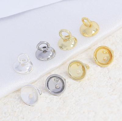 18k Gold-Plated Double-Hole End Cap for DIY Jewelry Making