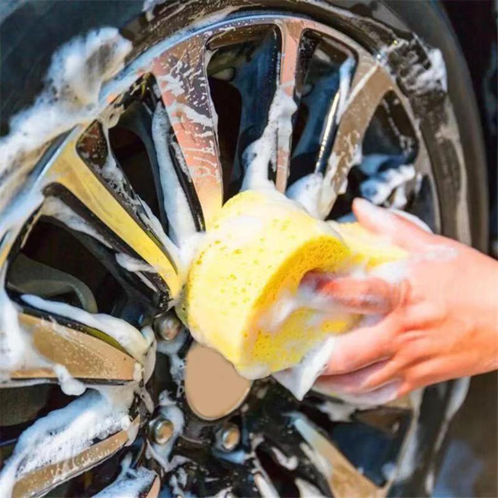 Car Accessories Waxing Sponge Super Soft Polishing High Density Quick Drying Clean Dust Hand Tool Honeycomb Car Yellow Sponge Block