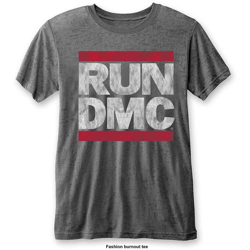 Run DMC Unisex Burn Out T-Shirt: DMC Logo (Large) 2XL