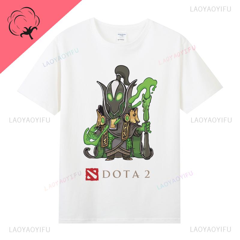 DOTA 2 Camiseta Famous Game TShirt Ropa Hombre 100 Cotton Crewneck Casual Classic Gamer Lover Gifts Tops Graphic T Shirts
