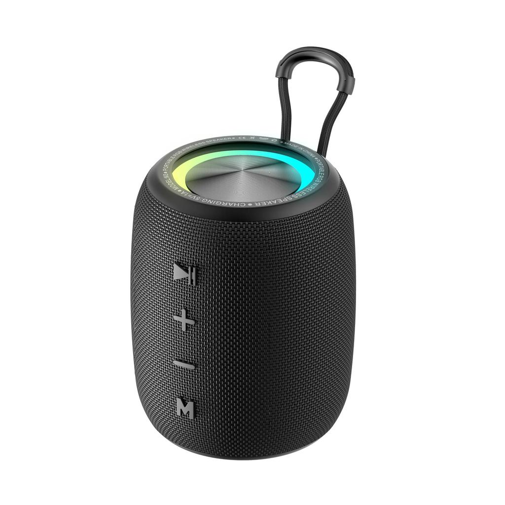Přenosný venkovní Bluetooth reproduktor | IPX6 vodotěsný, 1500mAh dlouhá výdrž baterie, 57mm basy a barevná světla