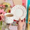 French Retro Floral Ceramic Coffee Set