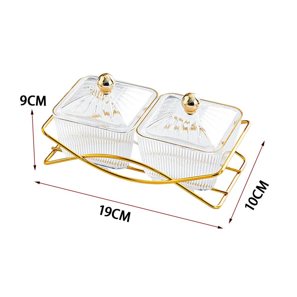 Dried Fruit Tray with Lid and Handle Nordic Fruit Snacks Serving Platter for Sweet Cookies Nuts Candy Chip Dip Home Wedding