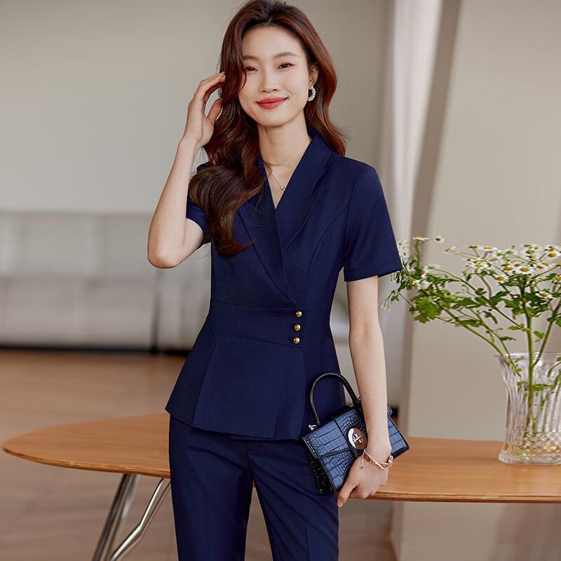 Women's Summer Short-Sleeve Formal Work Suit Set