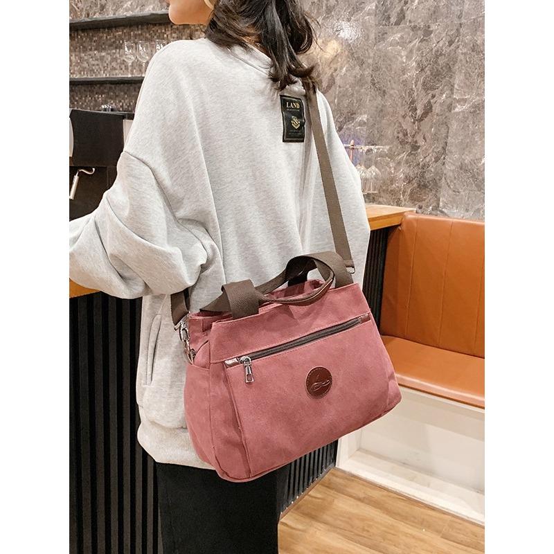 Kadın Kanvas Çanta Çanta Kadınlar için Omuz Messenger Crossbody Tote Büyük Kapasiteli İş Çantaları