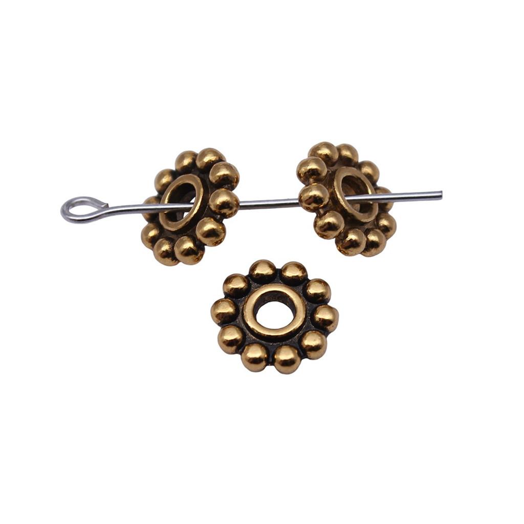 Caps Beaded Edge Spacer Beads Antique Style For DIY Jewelry Projects