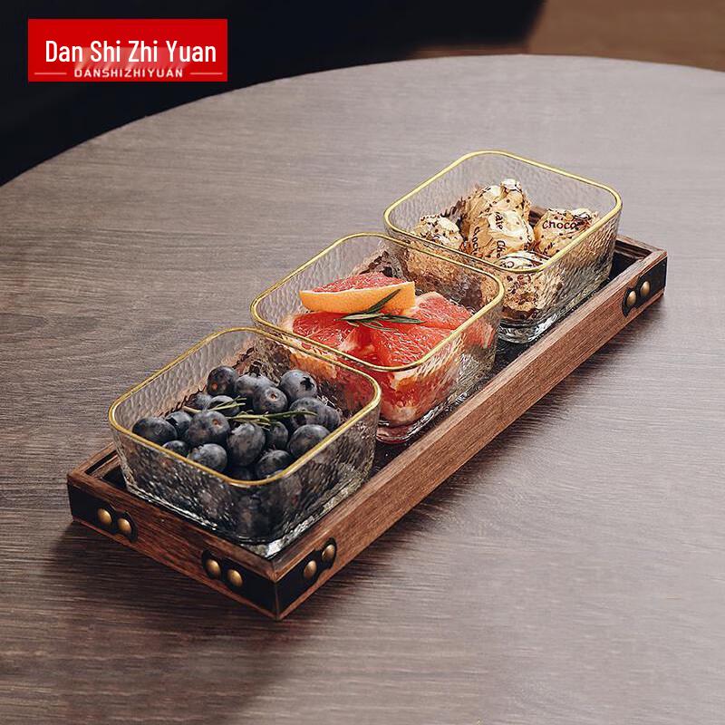 Glass Divided Fruit & Snack Serving Platter