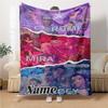 Custom Name Name'S Dynamic Duo Party Blanket For Couch Bed Plush Cozy Fuzzy Blanket Super Soft Warm Blankets For Fall And Winter 0916208