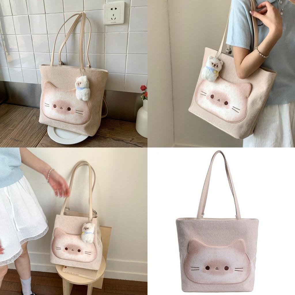 Cartoon Cute Cat Plush Backpack With Creative Design For Girls Daily Use
