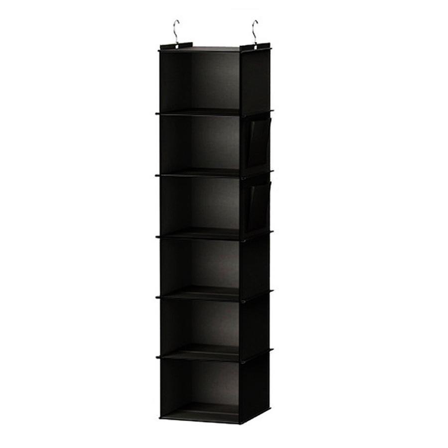Multi-layer Washable Hanging Wardrobe Organizer with Metal Hooks and Bamboo Strips