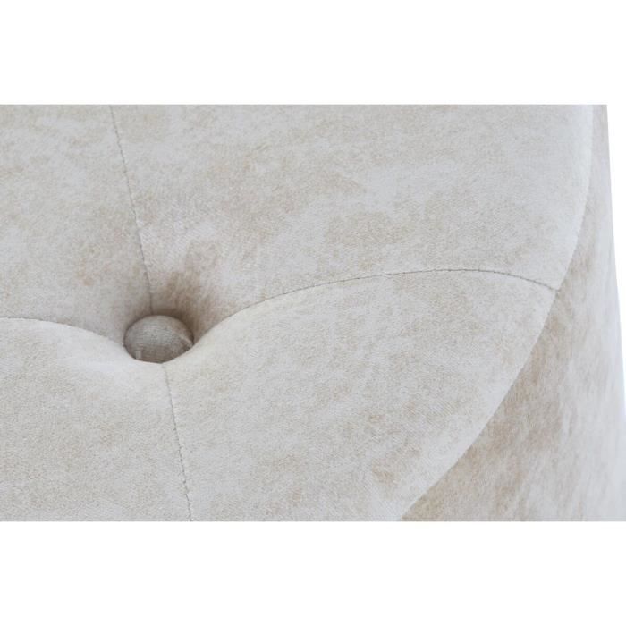 Repose-pieds - Non spécifié - Beige doré - Métal - Polyester - 63x63x42 cm