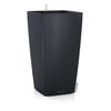 LECHUZA Flower Pot Cubico Color 30 - 29.5 X 29.5 X 56.5 Cm - Slate - Self-watering System - Frost Resistance