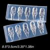 3D Spring Flower Nail Silicone Nail Carving Mold Lily Hibiscus Resin Design Nail Art Print Stencils Diy Manicure Mold Tools