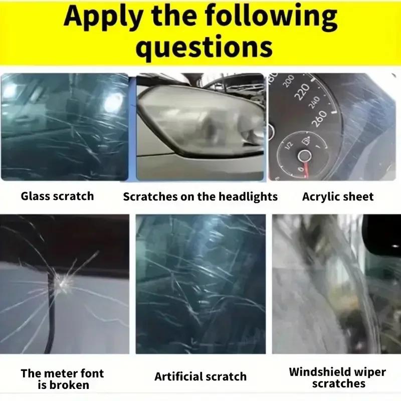 Q19 Car Windshield Scratch Remover | Chemical-Free Window Polisher | Easy To Apply | Windshield and Glass Polishing Kit