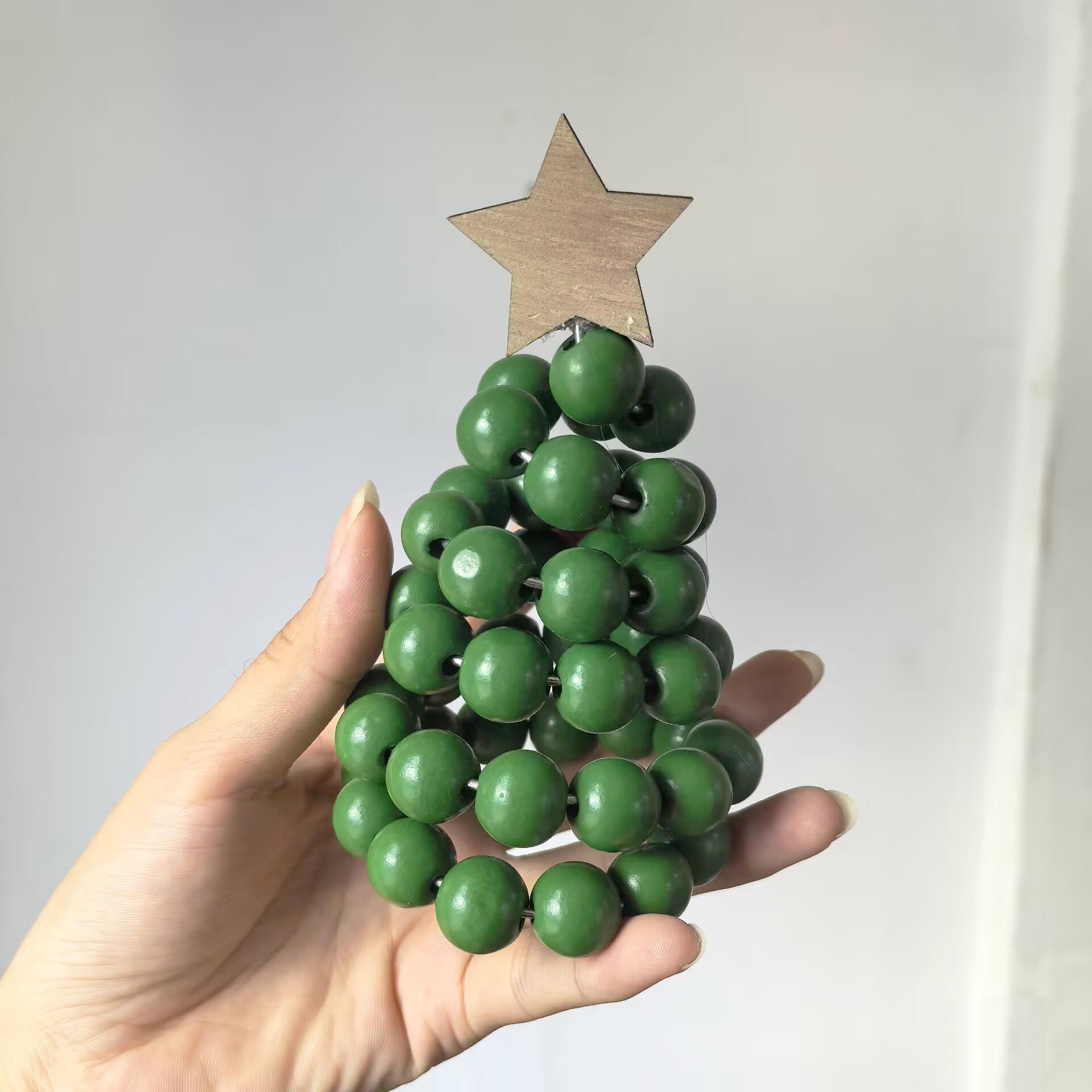 

Creative Nordic Wooden Christmas Tree Desktop Ornament For Home Living Room Office Holiday Decor зелений