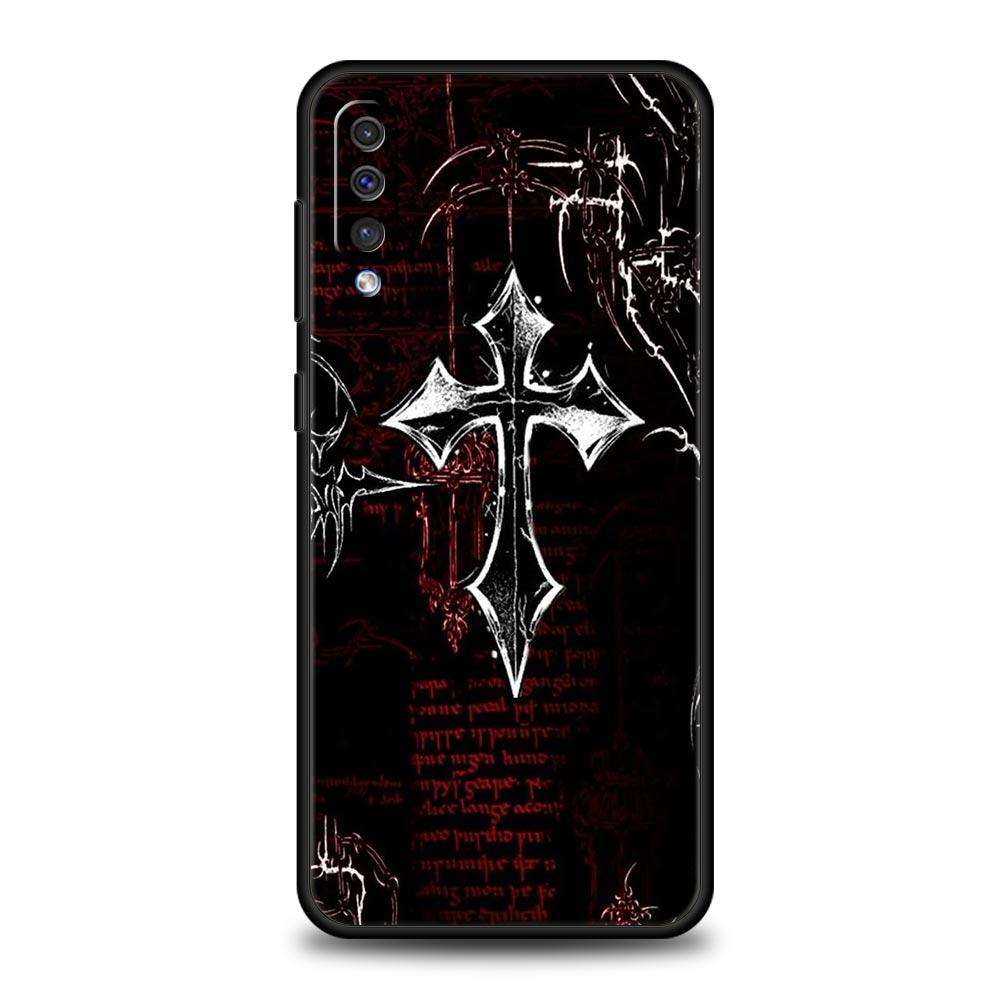 Cross Pattern Element Design Phone Case for Samsung Galaxy A56 A36 A26 A16 A34 A24 A42 A22 A20 A12 A40 A30 A10 5G Soft TPU Cover