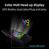 Car HUD GPS Digital Speedometer – Plug-and-Play Windshield Projector, Color Display KMH Speed for Trucks, SUVs & All Vehicles