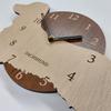 Dachshund Wall Clock, Cream and Beige, Stylish Wooden Analog Wall Clock, Silent, Wall Decor, Bedroom, Home, Room Decor
