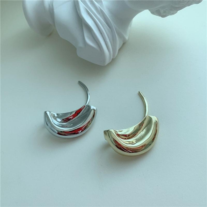 Ear Cuffs Semicircular Ear Clip Ear Cuffs Earrings Copper Material for Woman Daughter Girl Birthday Valentines Day Gift