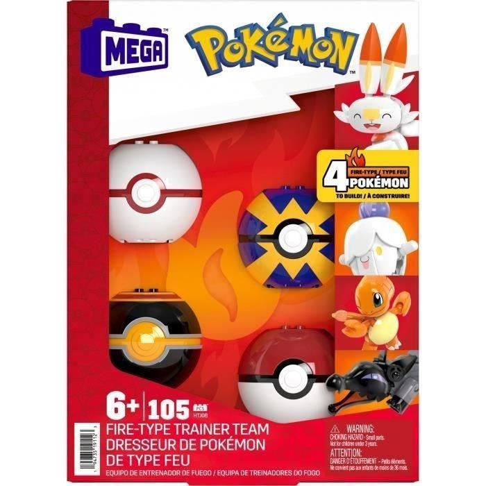 Mega-pokémon-dresseur de pokémon de type feu-coffret de construction htj06