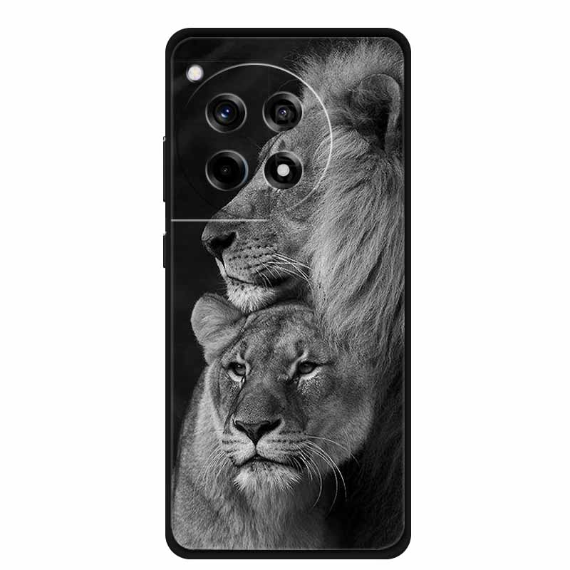 For OnePlus 12R Case Animals Soft Silicone TPU Phone Cases Back Cover For OnePlus Ace 3 ACE3 5G Wolf Protective Cute Girl Shell