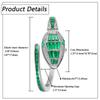 Crystal Bangle Watch with Waterproof Analog Diamond Popular Green Fashion Watch Perfect Gift for White and Christmas Women's Accent Display,