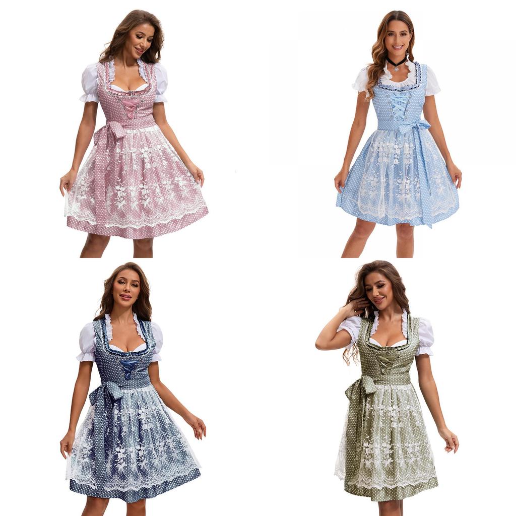 Ethnic Print Beer Costume Dress Female Ethnic Tribal Design For Oktoberfest And Themed Festivals