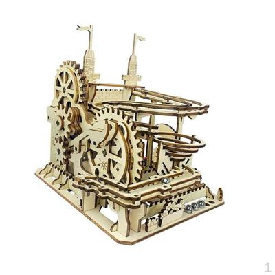 Holzbahn Murmelspielzeug Kreatives Mechanisches Modell Lauf Bausätze Burg