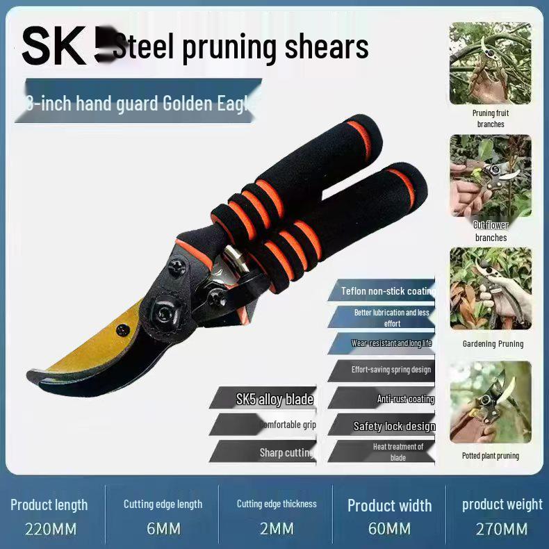 Garden Pruning Shears for Fruit Trees and Thick Branches