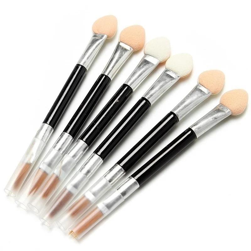 10 Pcs Applicator Double-Ended Cosmetic Brushes Women Makeup Eyeshadow Eyeliner Sponge Lip Brush Set Disposable Makeup Brush