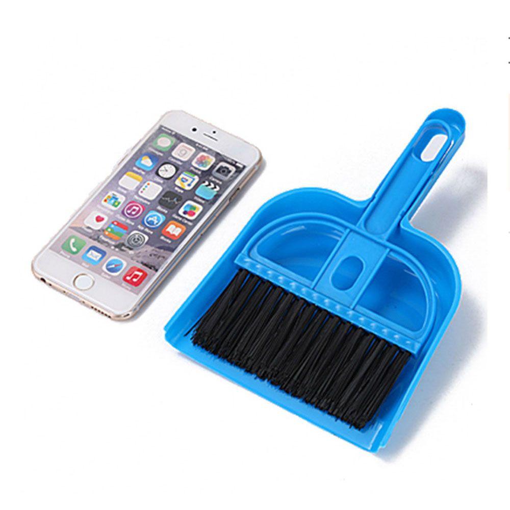 

Tools Keyboard Notebook Dustpan Dustpan Brush Set Small Brooms Whisk Dust Pan Cleaning Brush синий