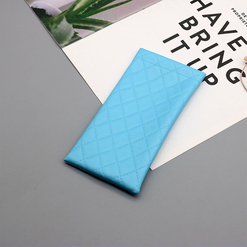 Simple Pu Leather Glasses Storage Bag Automatic Closed Shrapnel Mouth Sunglasses Case Portable Waterproof Eyewear Accessories