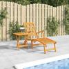 Day and Night - Day and Night Garden Chair with Footrest and Table In Solid Acacia Wood